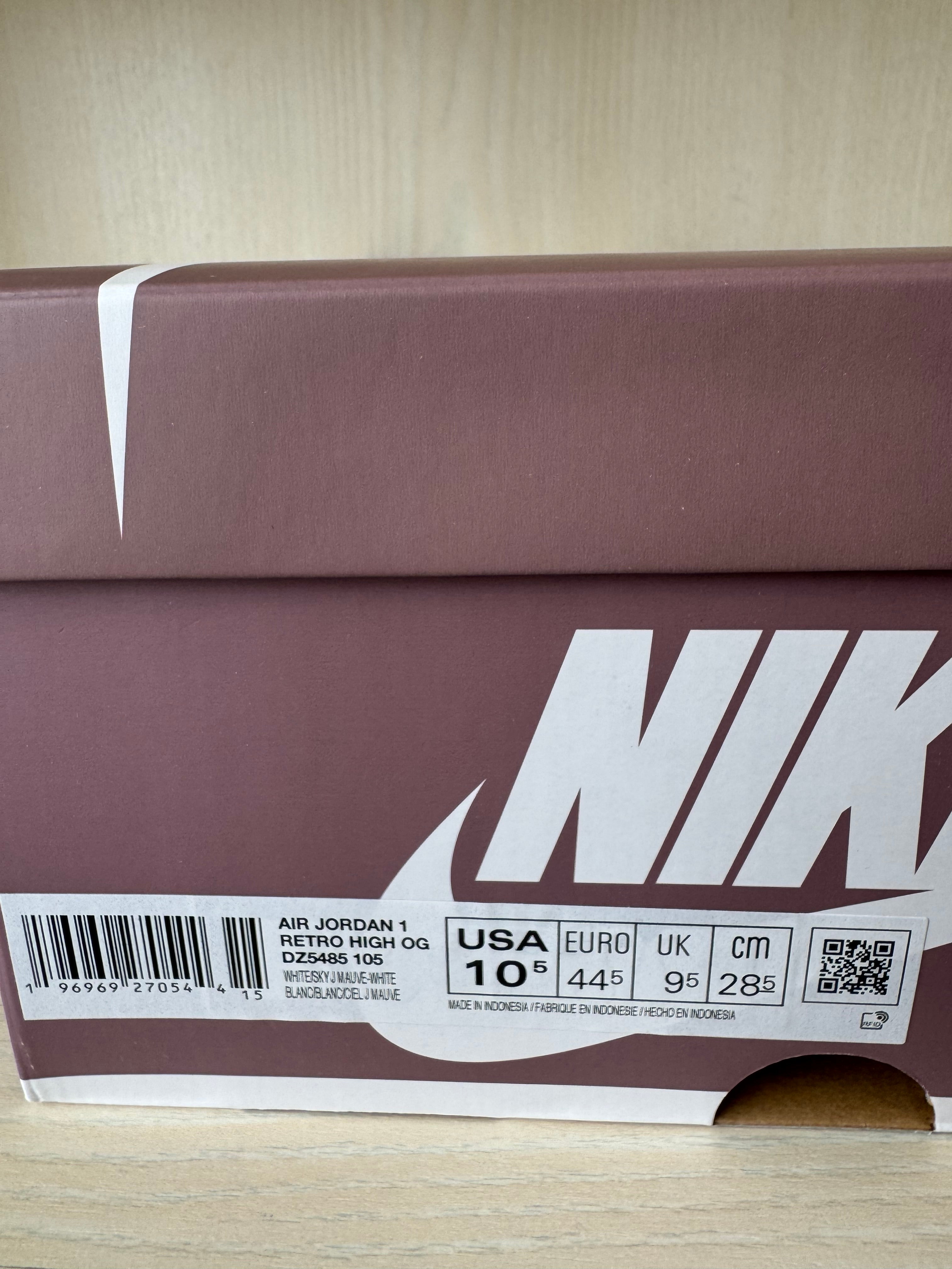 Nike Air Jordan 1 High OG Sky J Mauve – EU 44.5 – Neu mit Box