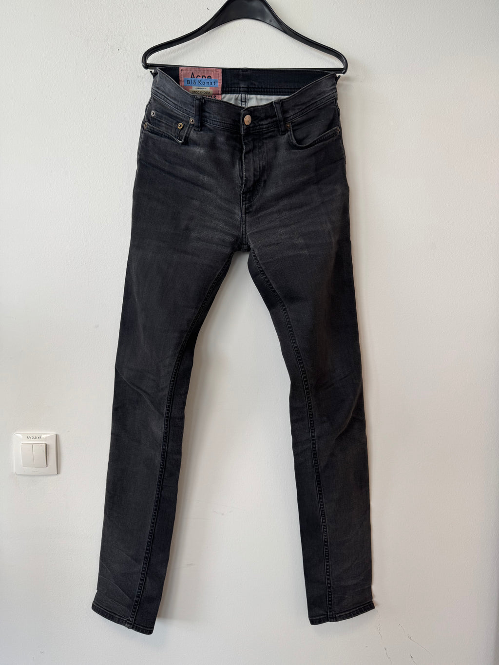 Acne Studios Blå Konst Skinny Jeans Schwarz W28 L32 – Guter Zustand