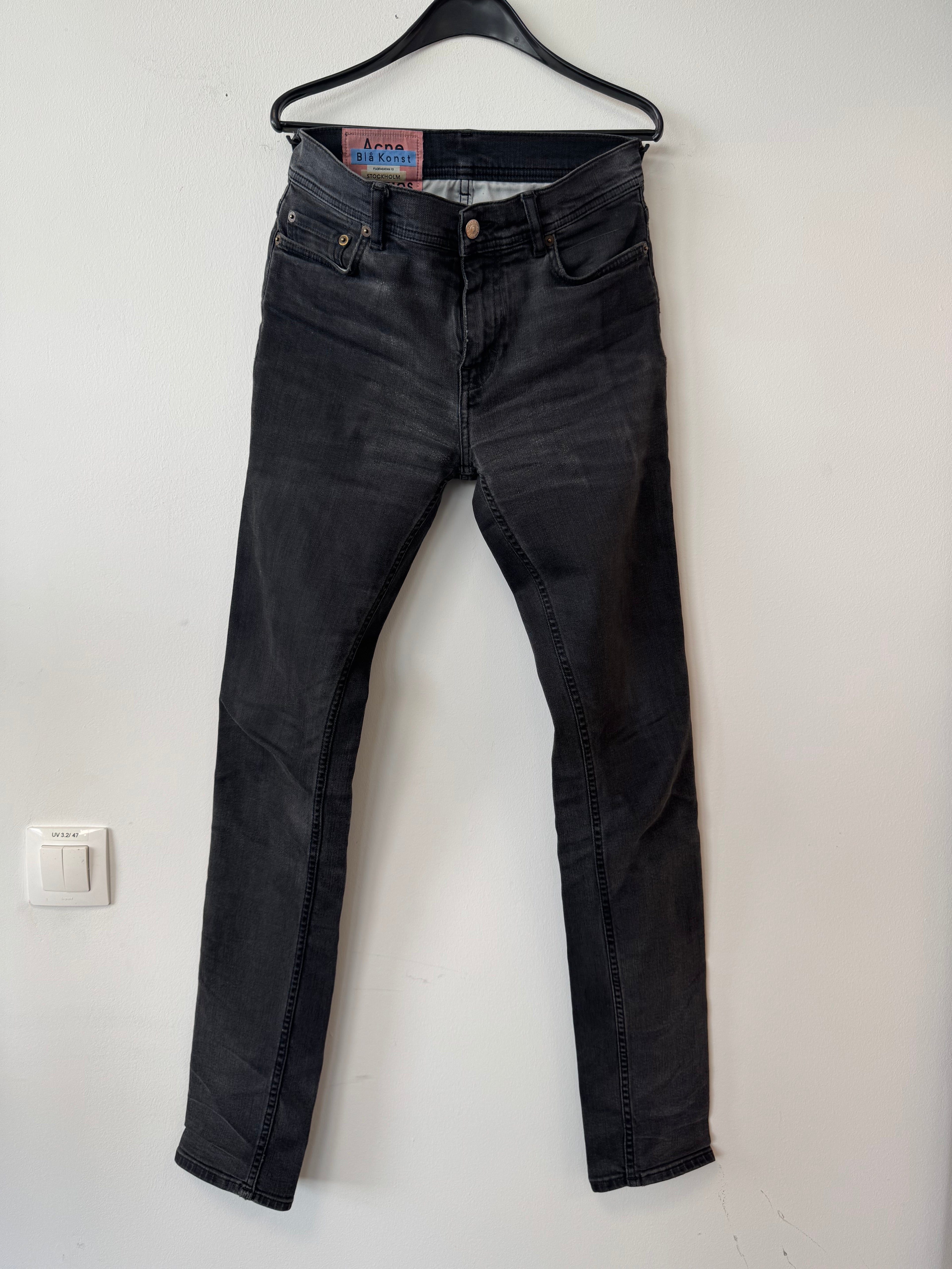 Acne Studios Blå Konst Skinny Jeans Schwarz W28 L32 – Guter Zustand