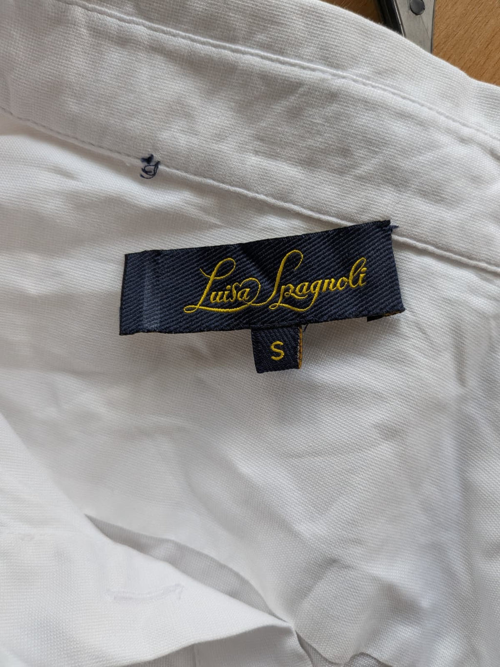 Luisa Spagnoli Women’s Shirt – White, Size S, Normal Use
