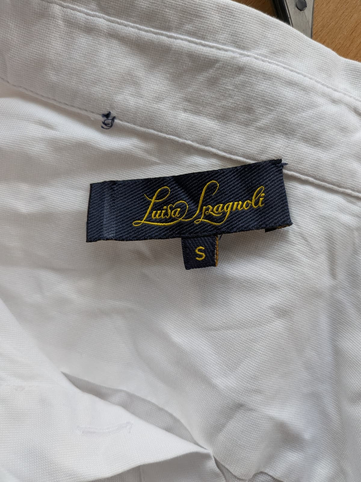 Luisa Spagnoli Women’s Shirt – White, Size S, Normal Use
