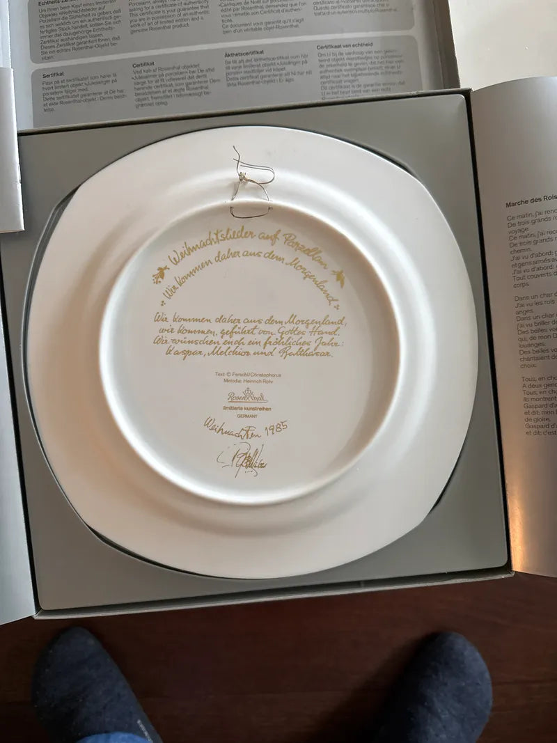 Rosenthal Collector Plate – Bjørn Wiinblad “We Three Kings” Porcelain, Excellent