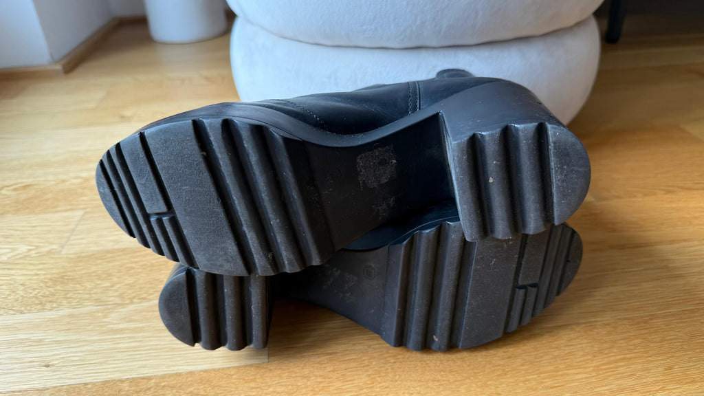 San Marina Chelsea Stiefeletten | Leder | Schwarz | Blockabsatz | Gr. 39 | Guter Zustand