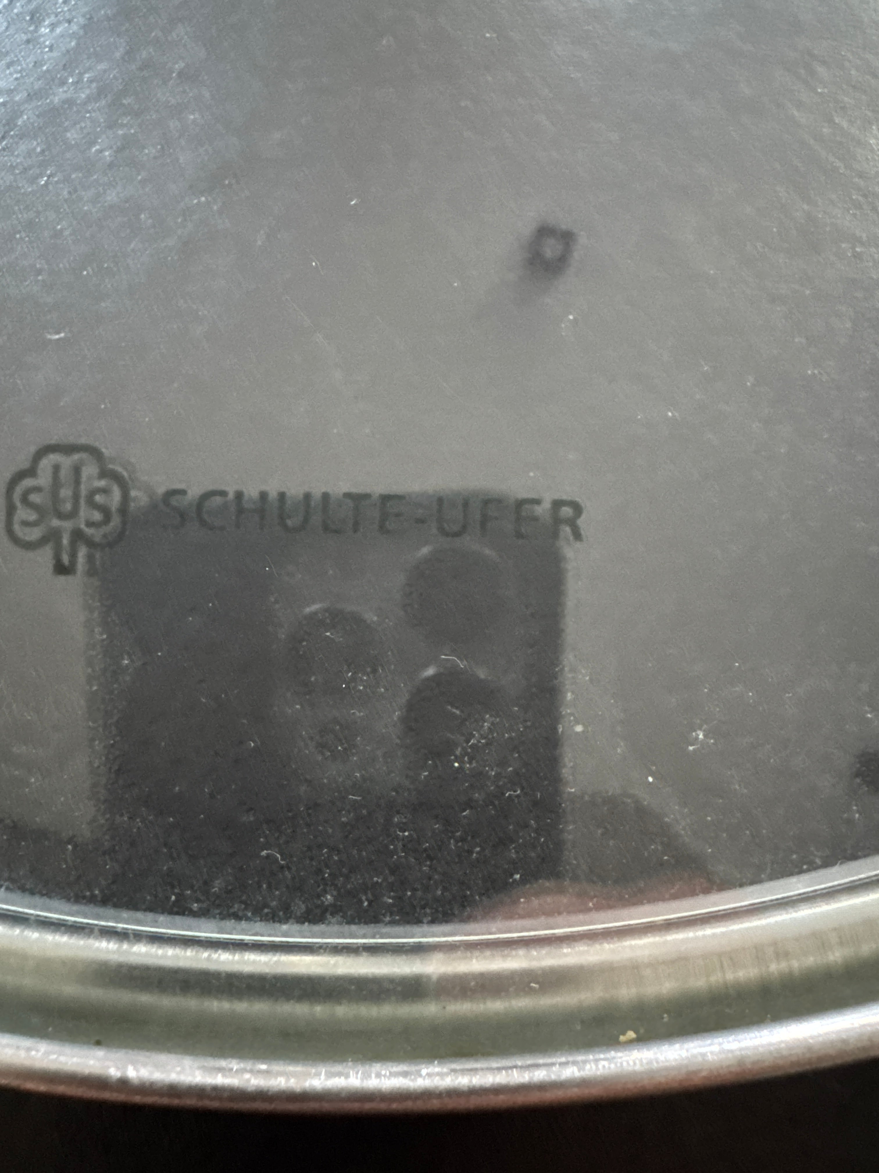 Schulte-Ufer Classic Cast Iron Wok 35cm Black with Glass Lid, Good Condition