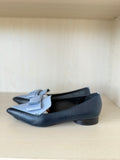 Erdem x Nicholas Kirkwood Bow Loafers | Blue | EU 37.5 | Leather | Very Good