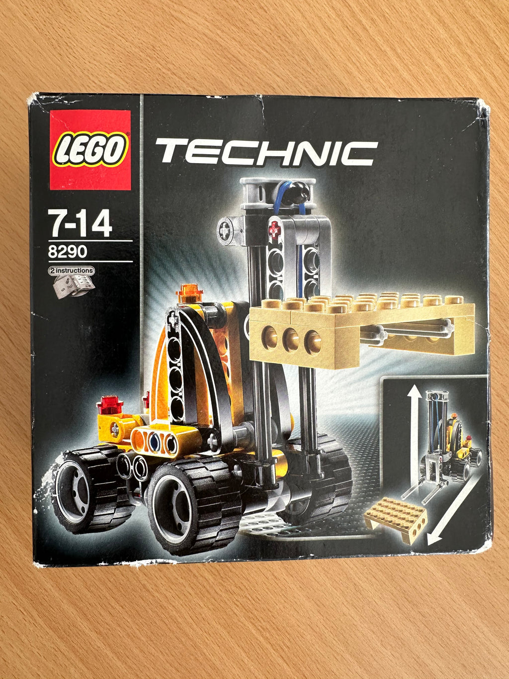LEGO Technic 8290 Mini Telehandler Forklift Black/Yellow Small Very Good