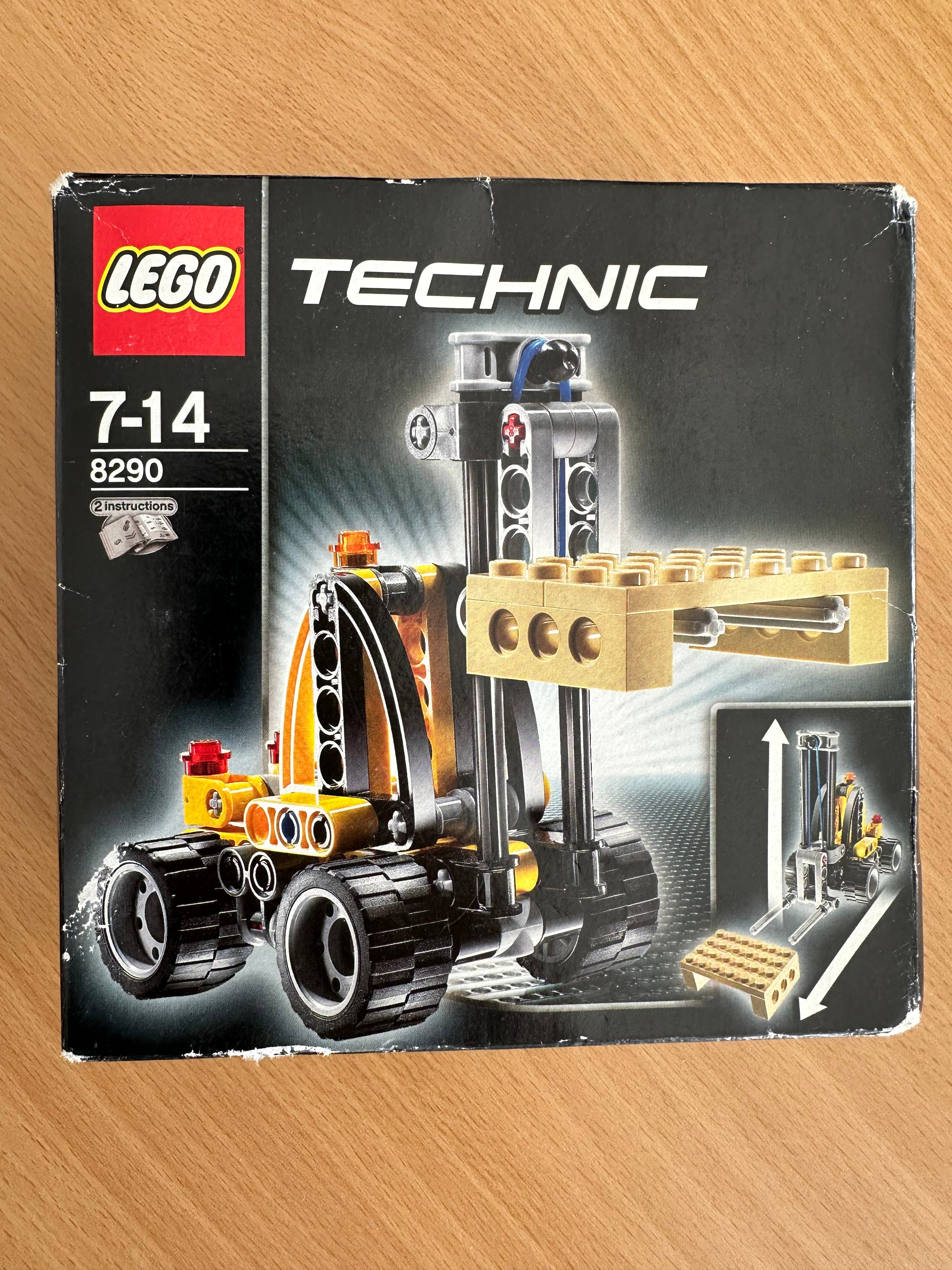 LEGO Technic 8290 Mini Telehandler Forklift Black/Yellow Small Very Good