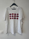 Escada Eriss T-Shirt – Pailletten-Lippen, Weiß, XL, Sehr guter Zustand