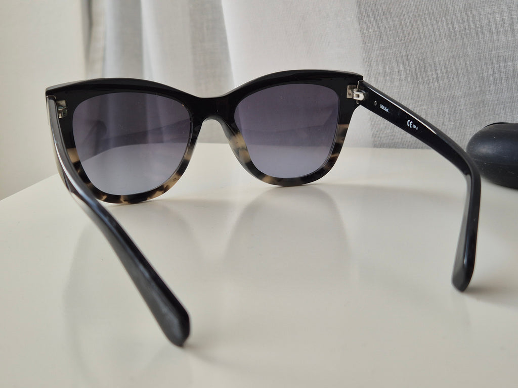 MAX&Co. 153/S Sonnenbrille – Schwarz, Cat-Eye, Kunststoff, Gr. 53-18-145, Gut