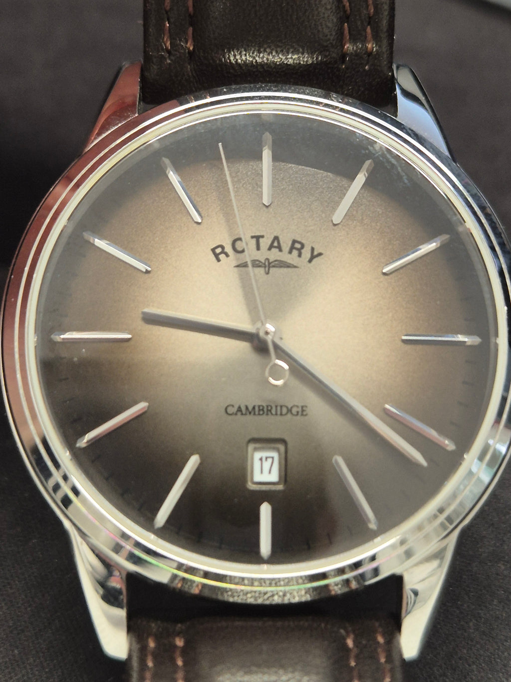 Rotary Cambridge Automatik 42mm Edelstahl Grau Ref. GS05390/20 Sehr Gut