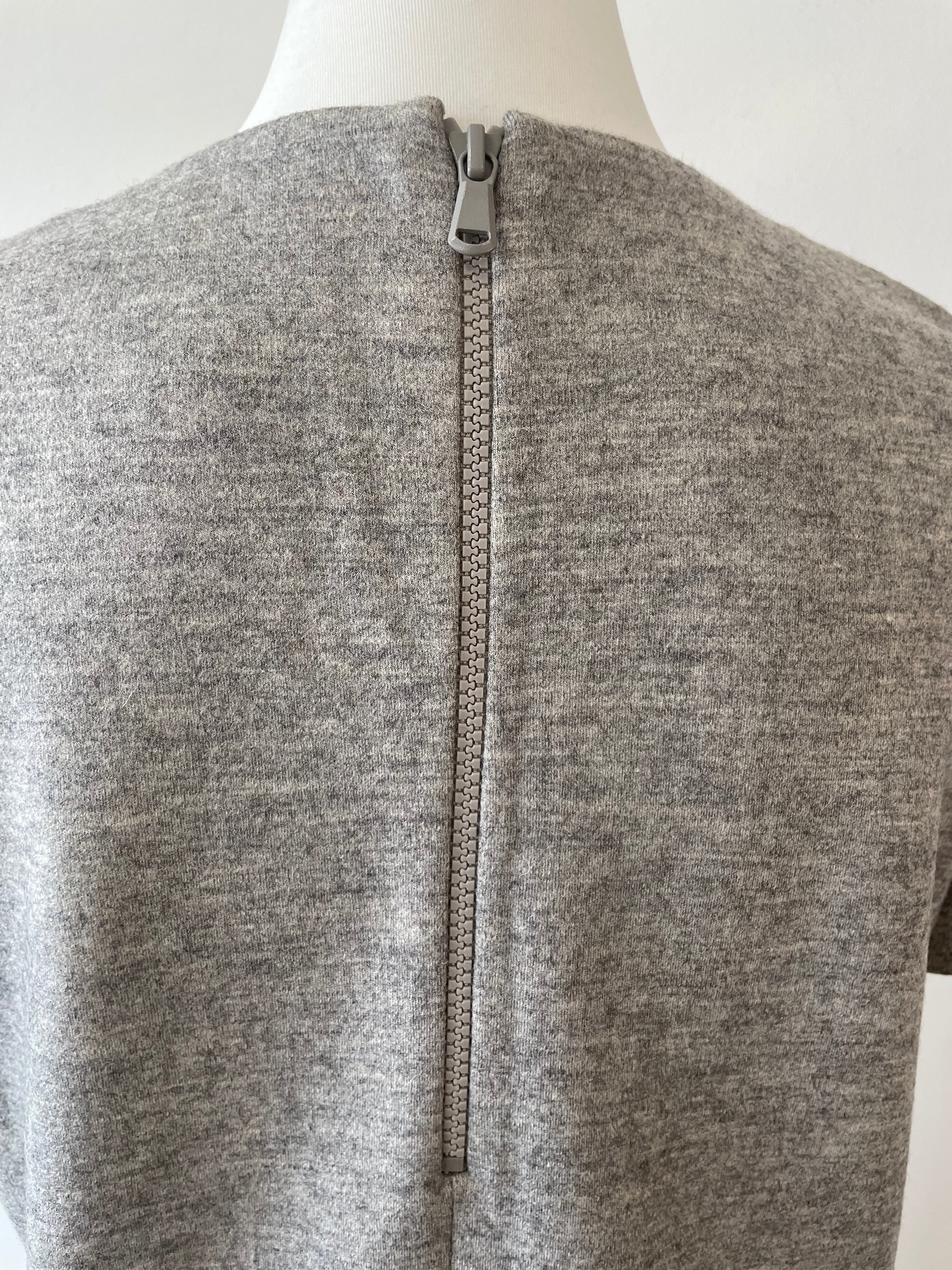 Brunello Cucinelli Kleid – Schurwolle, Grau, Größe L, Sehr Gut