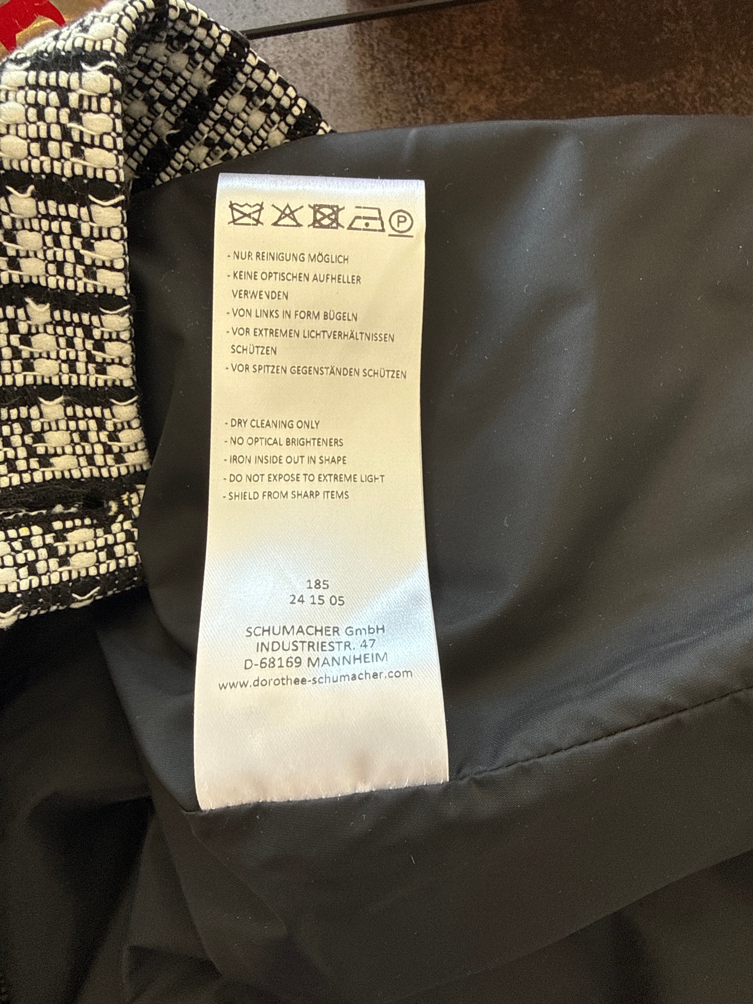 Dorothee Schumacher Plaid Tweed Minirock, Gr. M, Schwarz/Weiß, Sehr gut