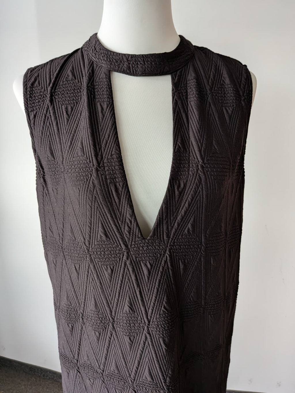 GANNI Textured Sleeveless Black Dress, Size M, Very Good Condition