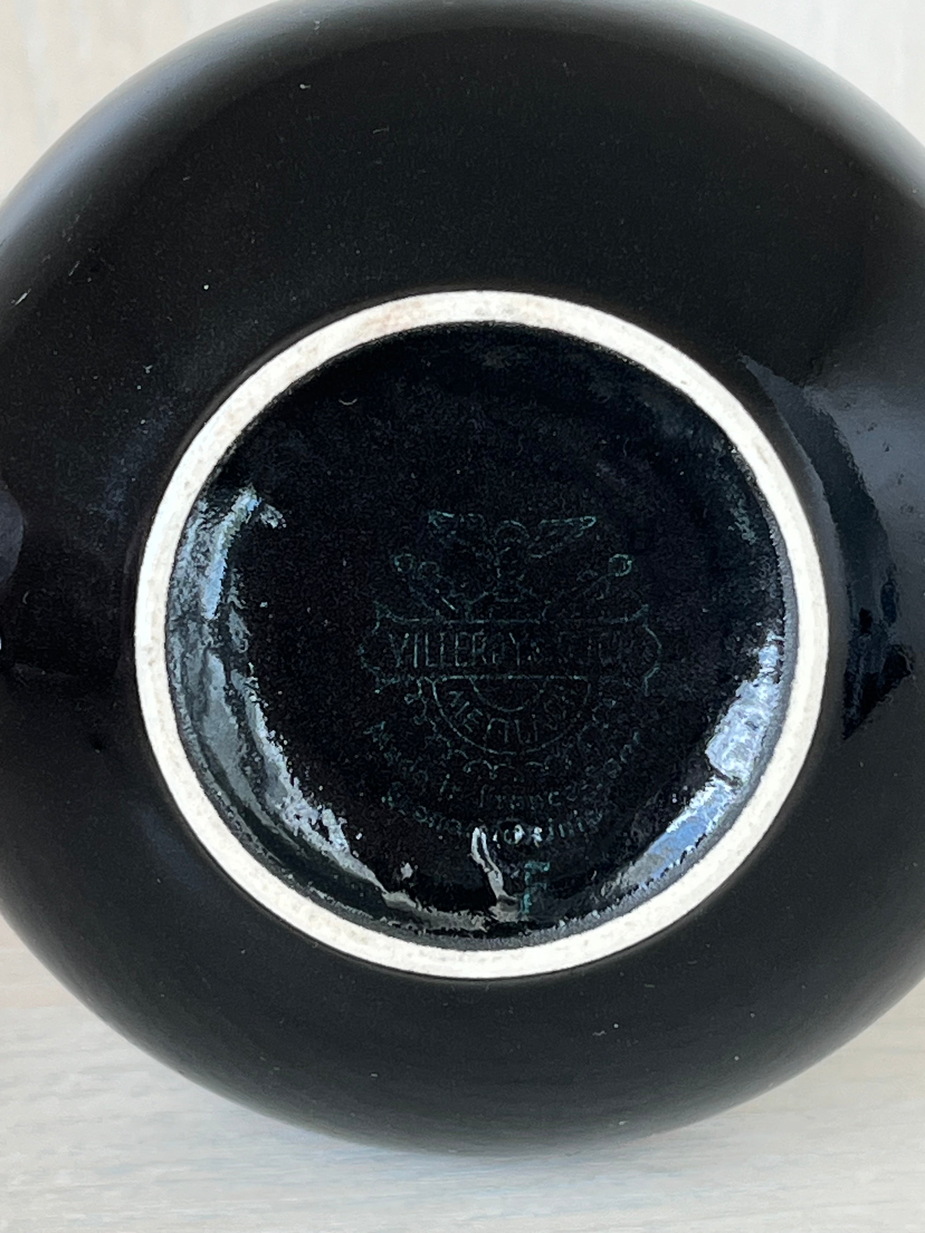 Villeroy & Boch Biarritz Sahnegießer 0,20l Schwarz Gelb Sehr Gut