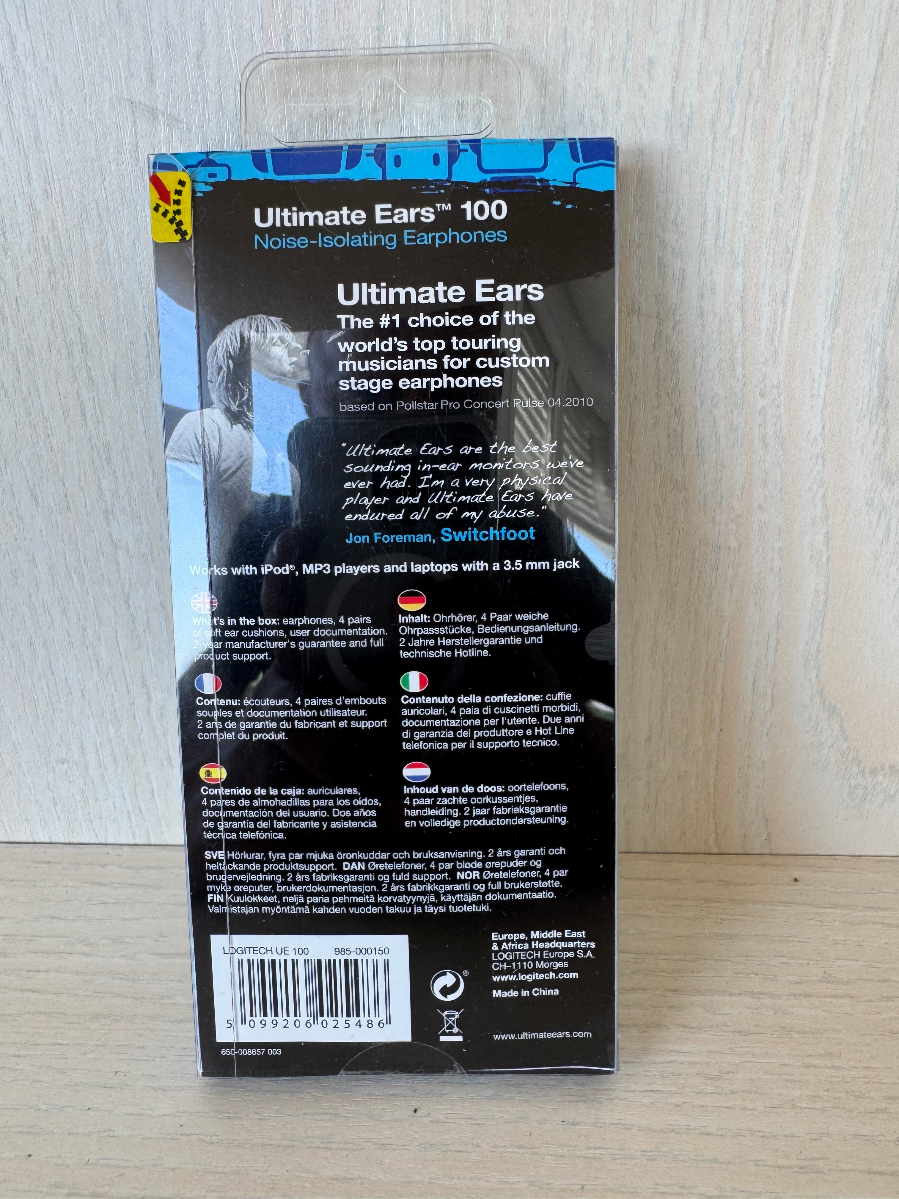 Neu & versiegelt Logitech Ultimate Ears 100 In-Ear-Kopfhörer – Blau