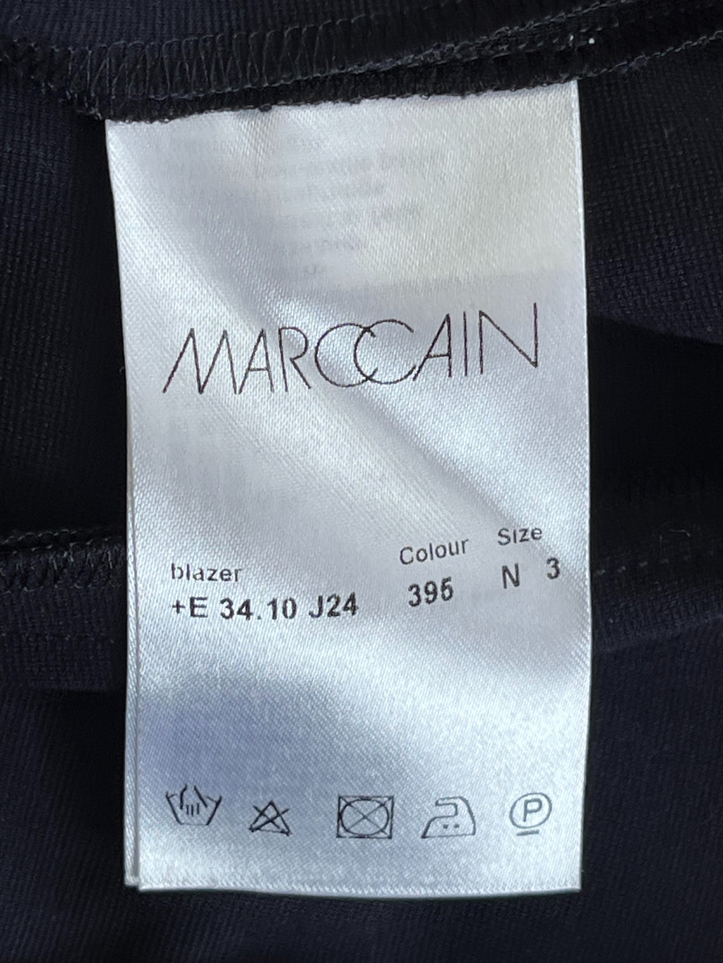 Marc Cain J24 Blazer Navy Blue Cotton Blend N3 Very Good
