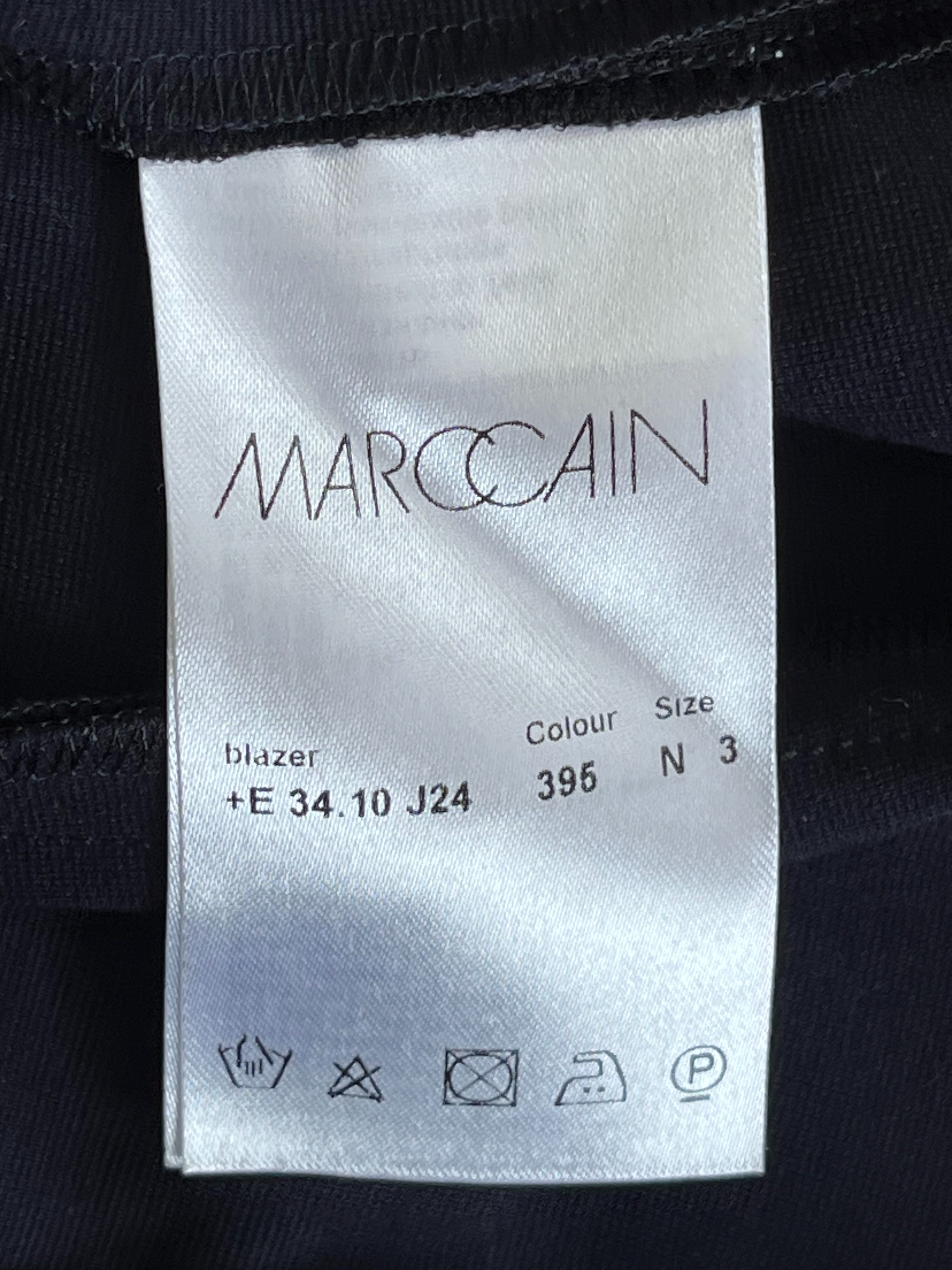 Marc Cain J24 Blazer Navy Blue Cotton Blend N3 Very Good