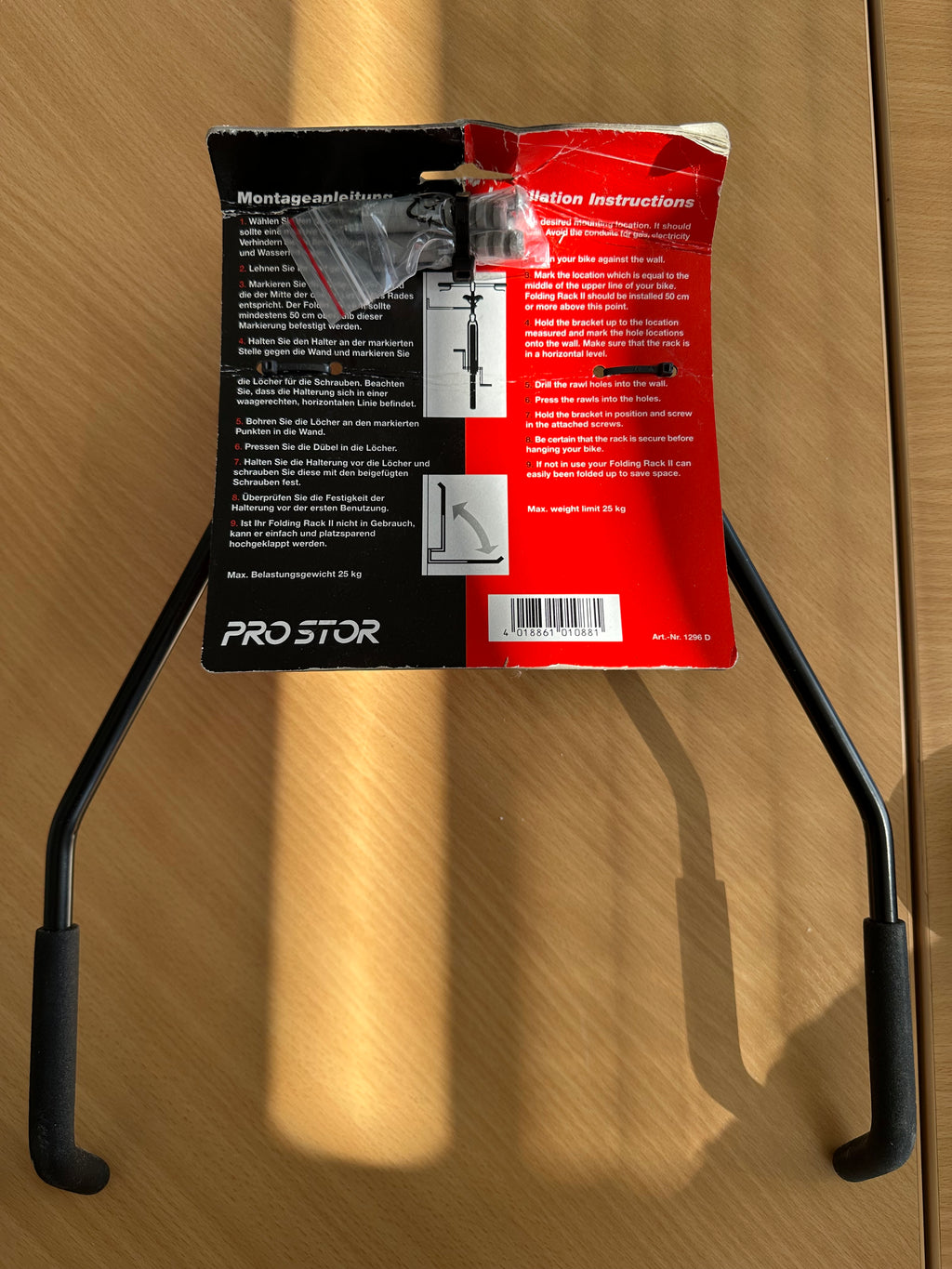 Prostor Folding Rack II Wandhalterung, platzsparend, bis 25 kg, Neu