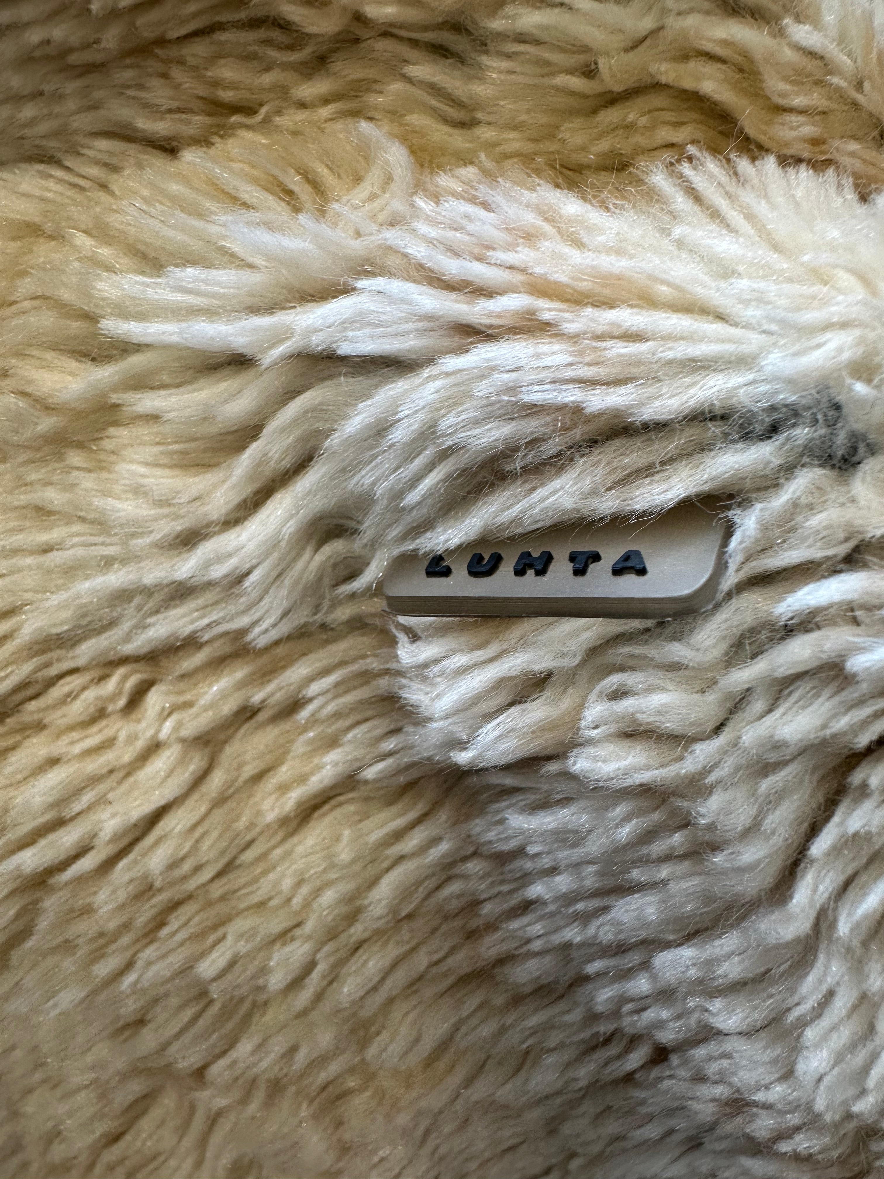 Luhta Teddy Fleece ½-Zip Pullover, Large, Beige, Very Good Condition
