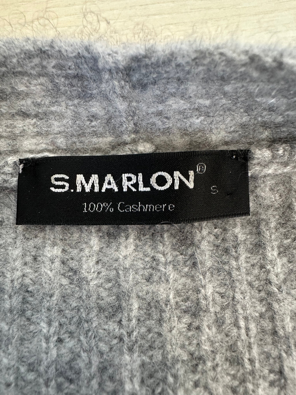 S. Marlon 100% Kaschmir Longline Cardigan S Hellgrau Sehr Gut