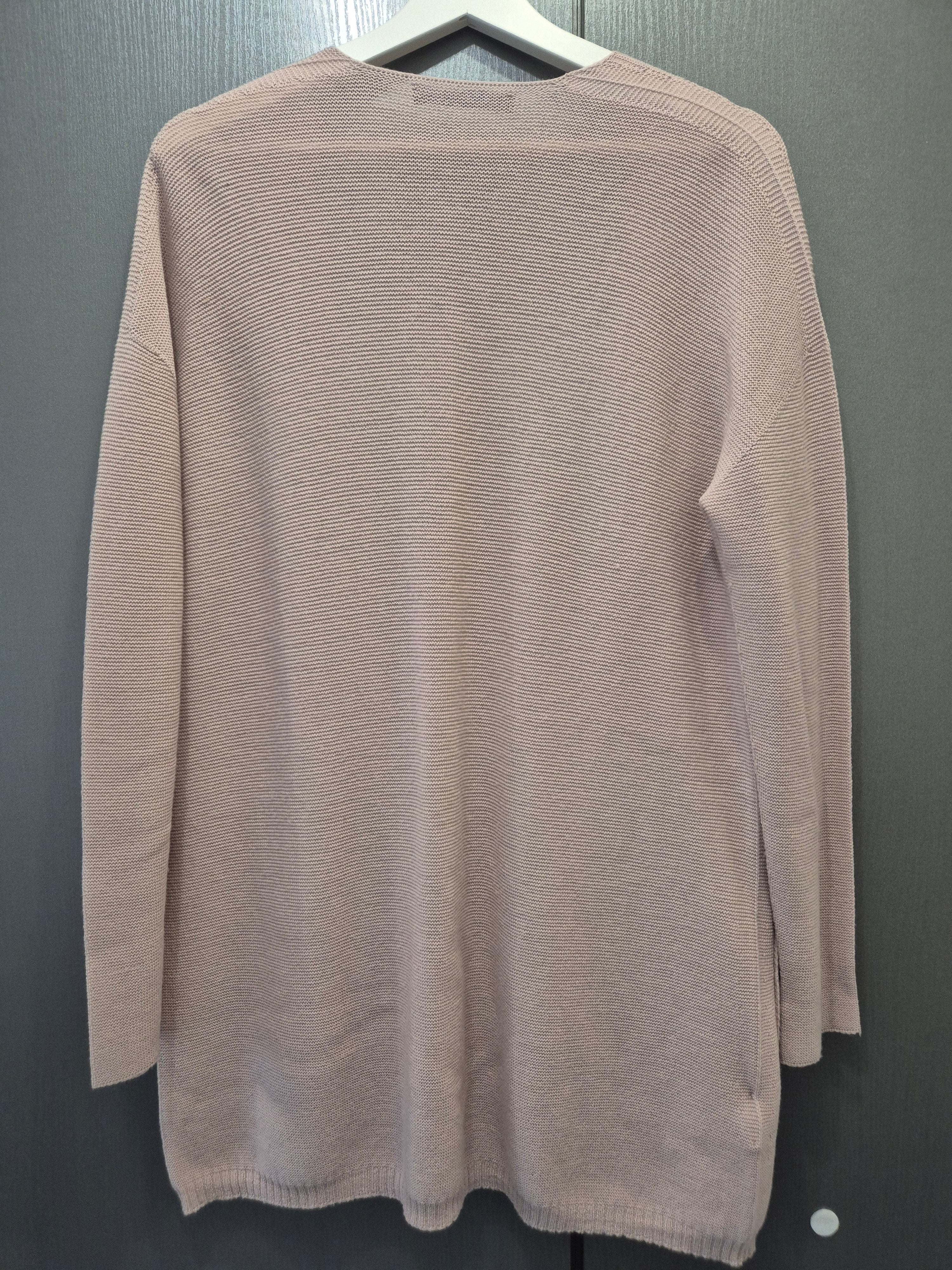 Blue Les Copains Virgin Wool Cardigan | IT 38 / XS | Blush Pink | Very Good