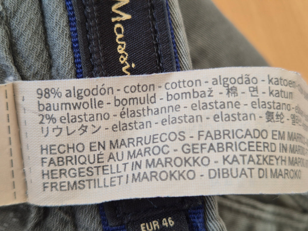Massimo Dutti Slim Fit Chino – Khaki, Gr. 46 (US 36), Gebraucht