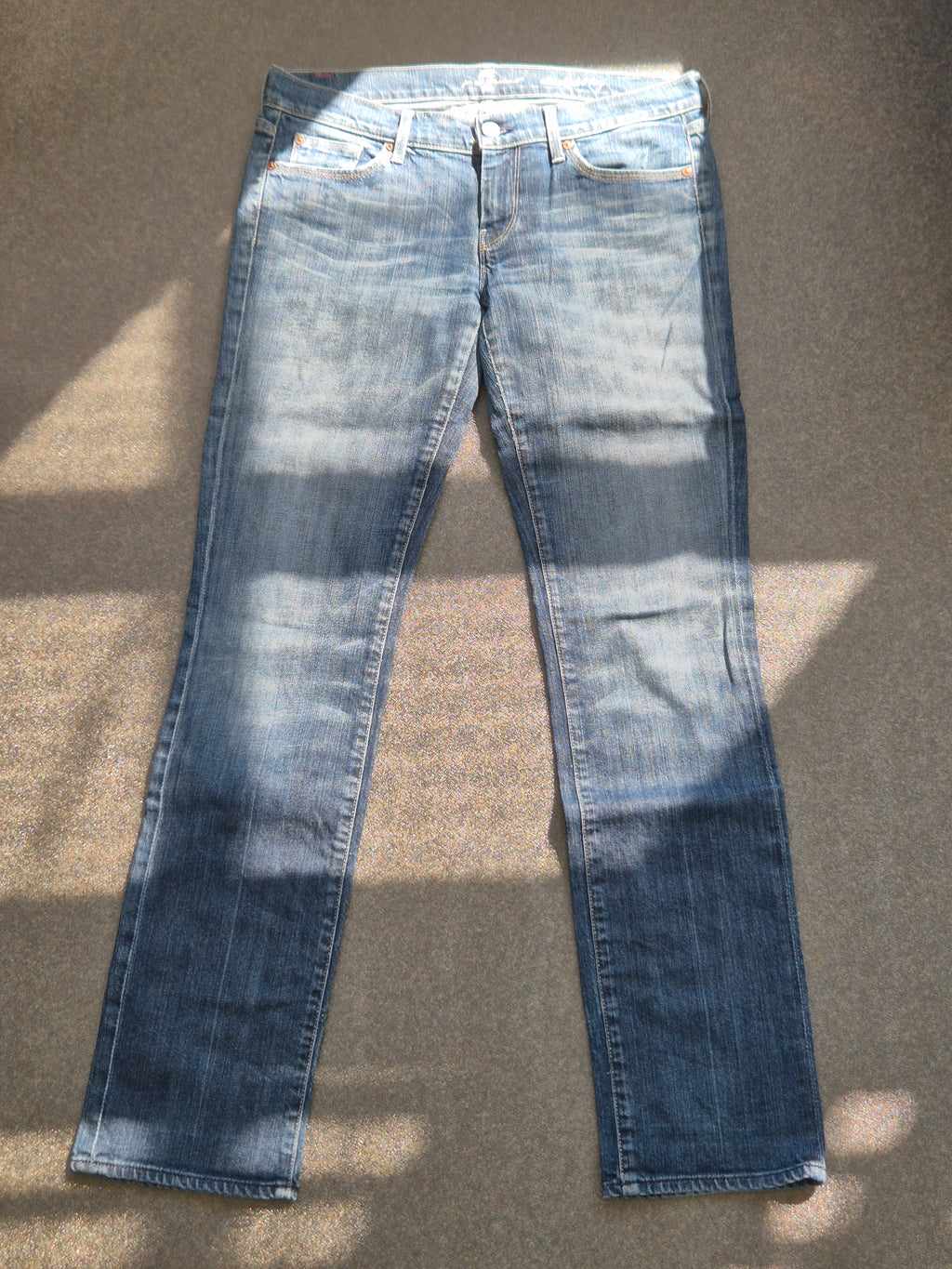 7 For All Mankind Straight Leg Jeans W30, Denimblau, Guter Zustand