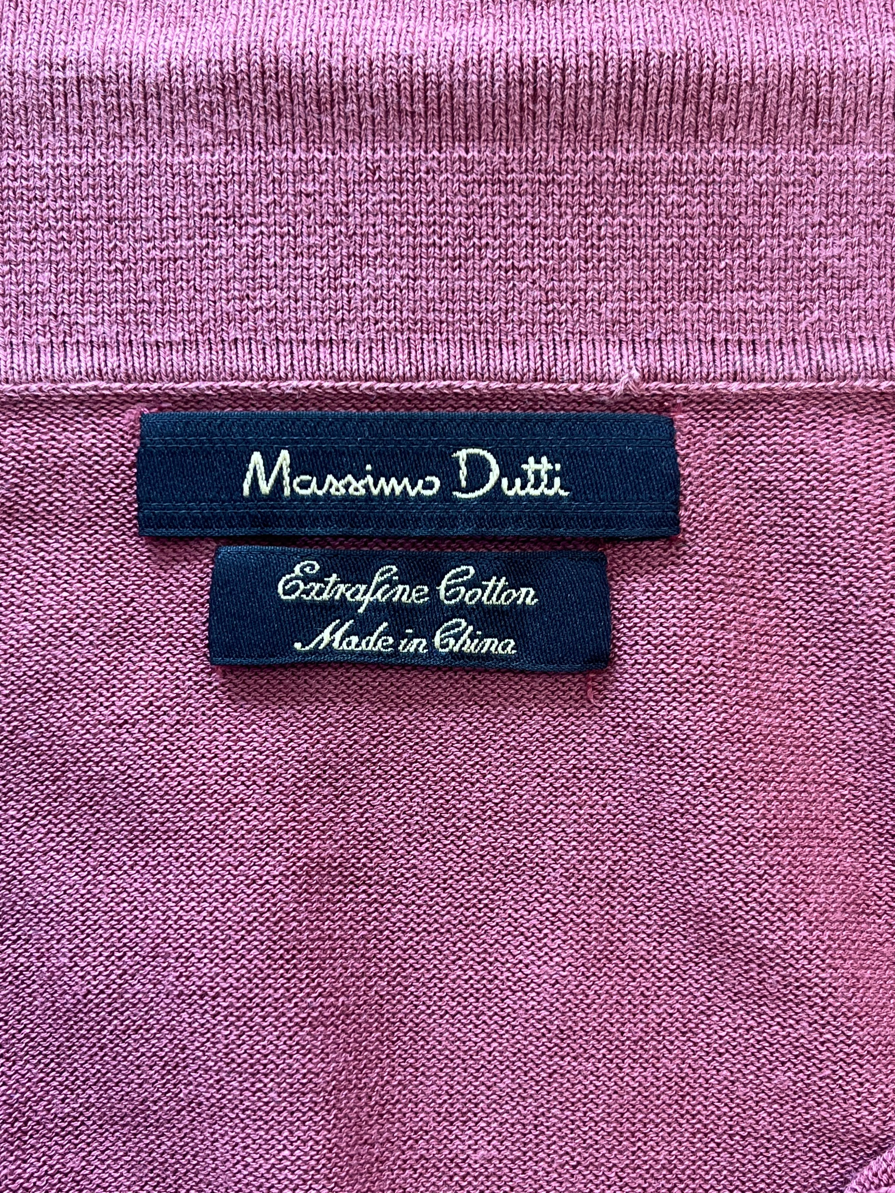 Massimo Dutti Extrafine Cotton Polo XL Maroon Zustand Gut