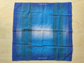 Jacob Cohën Einstecktuch Blau Kariert, 55x55 cm, Baumwolle, Guter Zustand