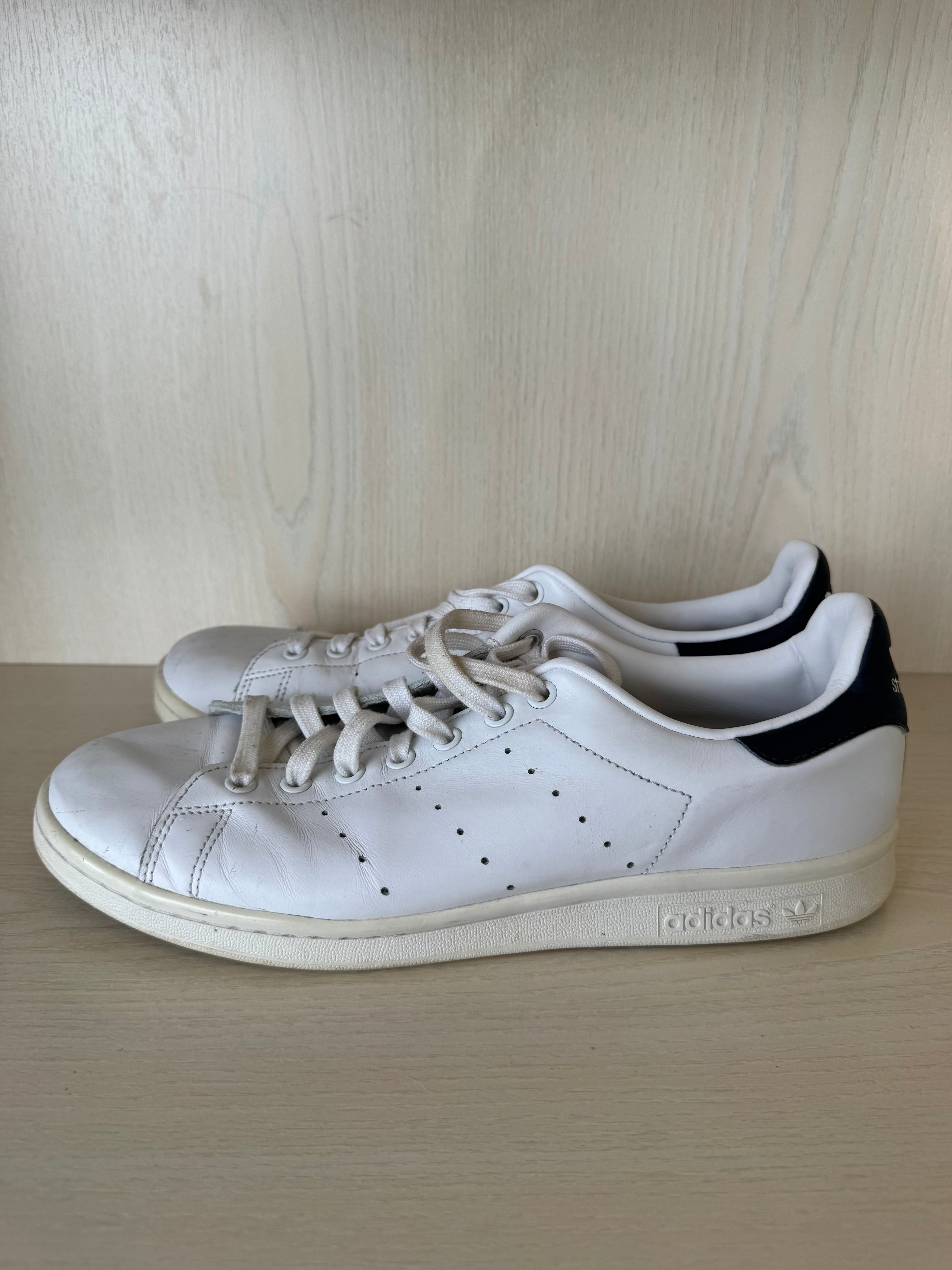 Adidas Stan Smith Weiß/Blau – US 11 EU 45 – Leder Sneaker – Gebraucht