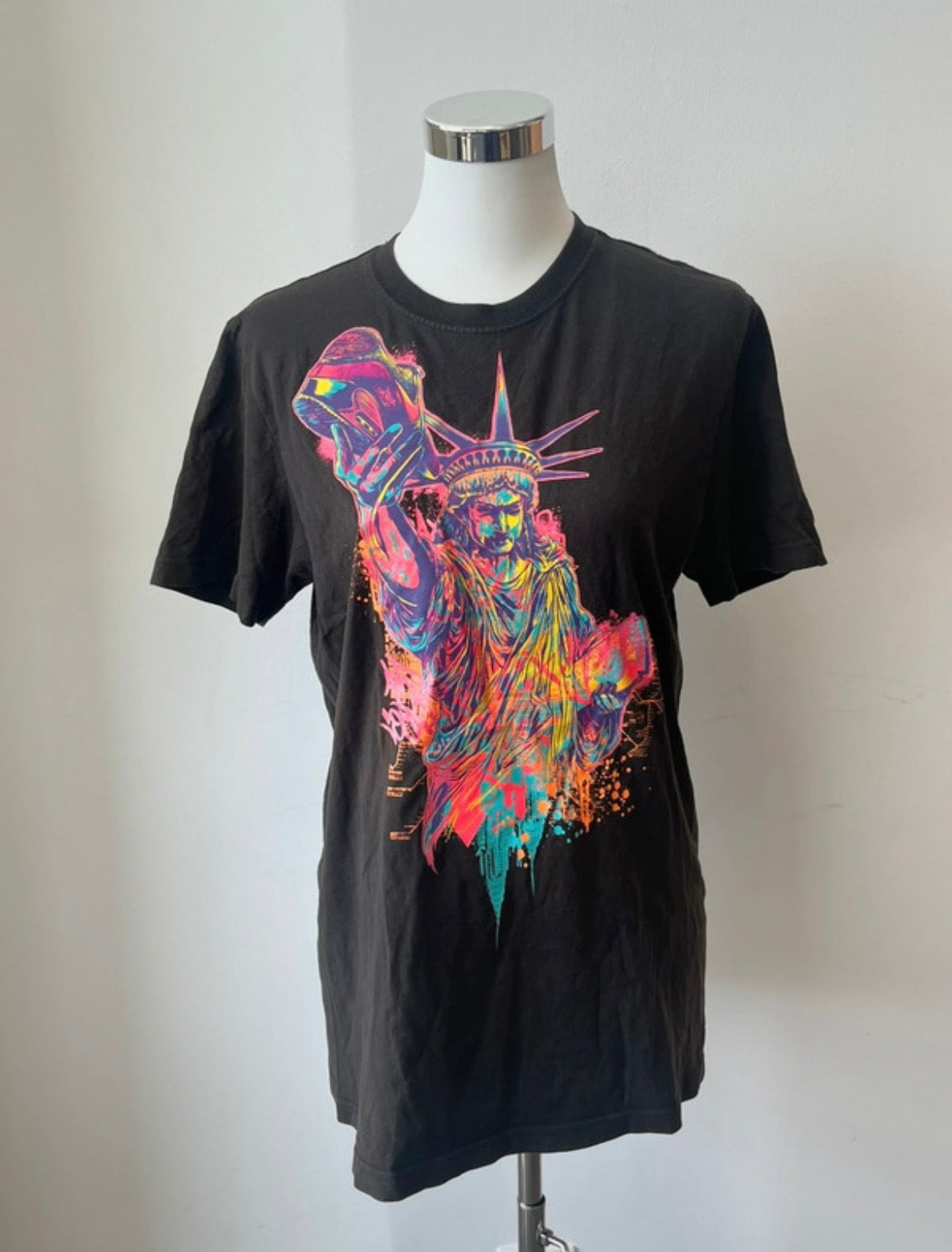Nike Graphic T-Shirt “Statue of Liberty” Black, Size M, Good Condition