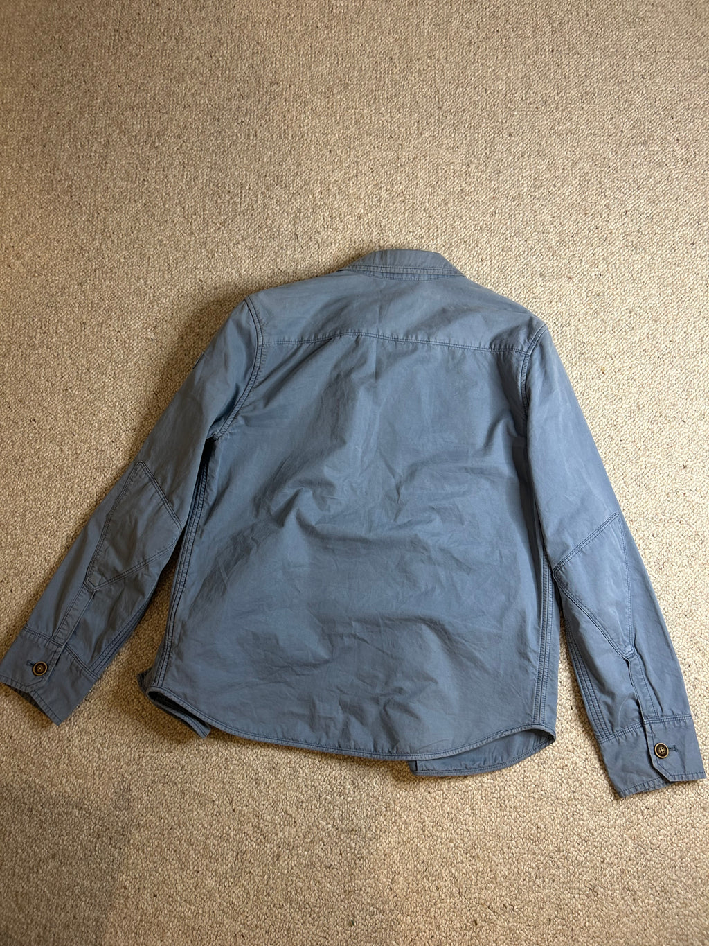 Napapijri Geographic Shirt Jacket S Hellblau Baumwolle guter Zustand