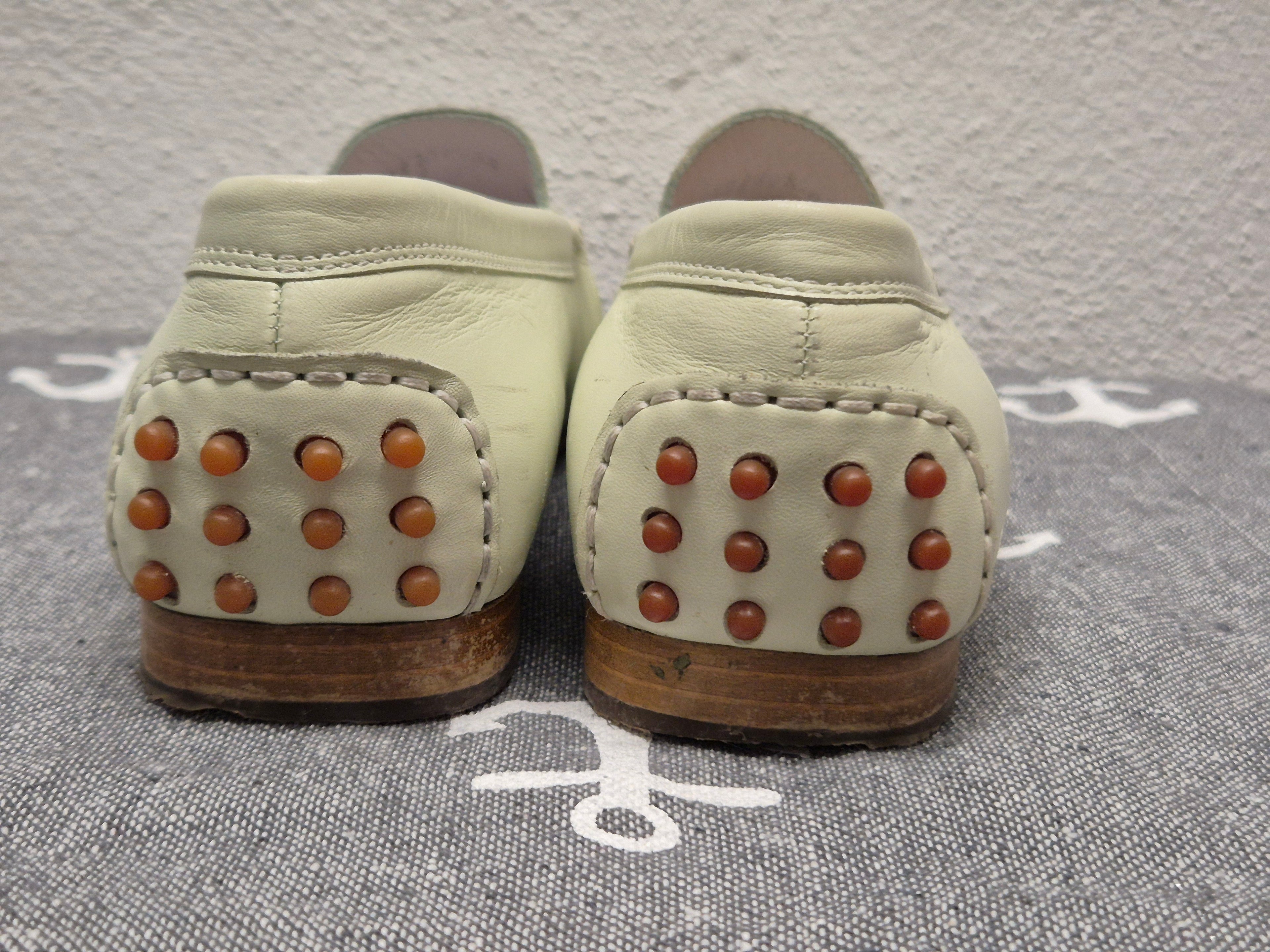 Sioux Damen Leder Mokassins / Loafer, Creme, Gr. 37.5, guter Zustand