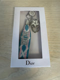Dior “Lucky Star” Woven Wristlet Keychain – Blue & Pink, 15cm, Very Good, Boxed