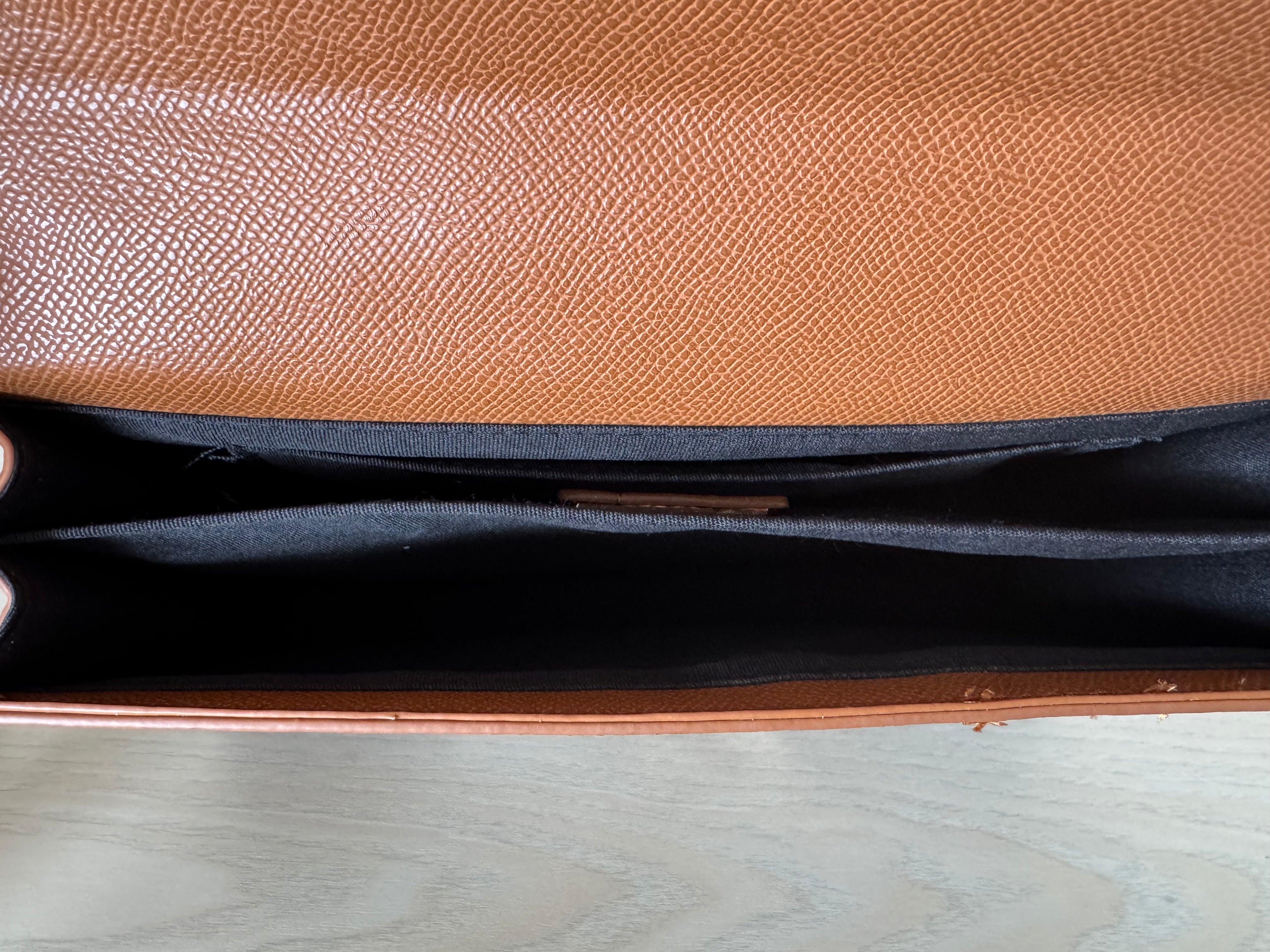 Hallhuber Medium Python Print Vegan Leather Satchel Brown Very Good Condition