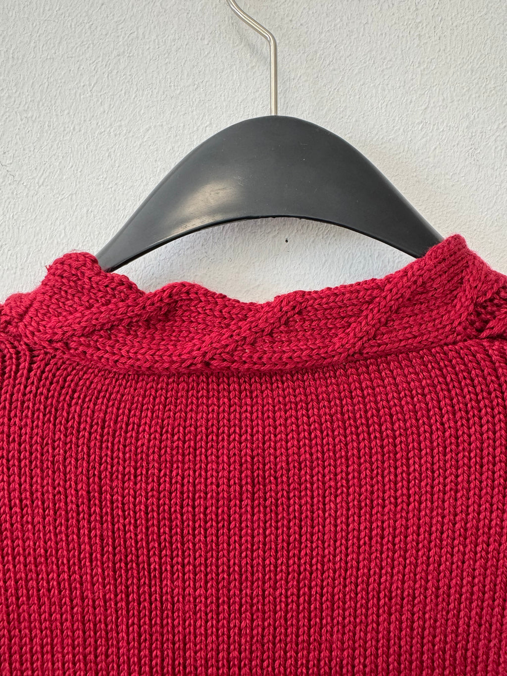 Olsen Women’s V-Neck Sweater | 100% Cotton | Size M | Red | Very Good