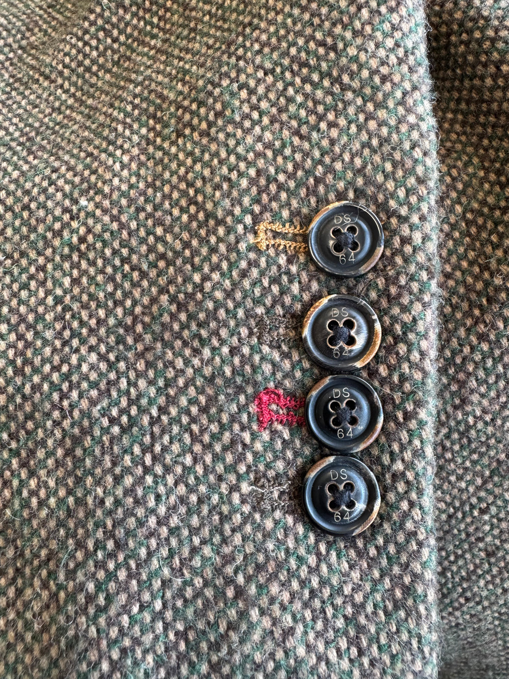 Dstrezzed Tweed Blazer – Braun Herringbone, Größe 2XL, Guter Zustand
