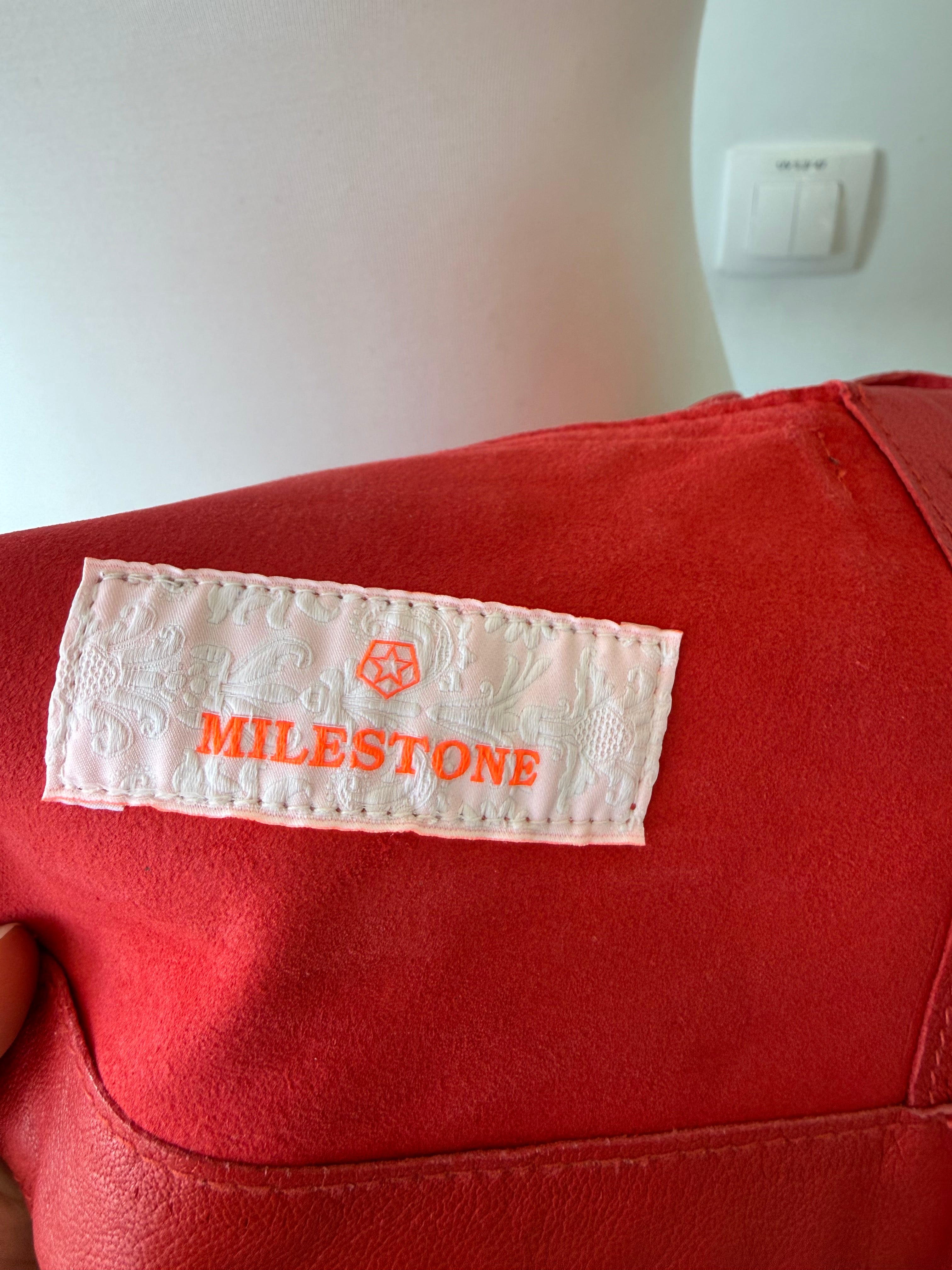Milestone Damen Lederjacke „Masia“ Gr. 44, Rot, Wie Neu mit Etikett