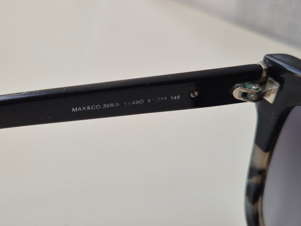 MAX&Co. 153/S Sonnenbrille – Schwarz, Cat-Eye, Kunststoff, Gr. 53-18-145, Gut