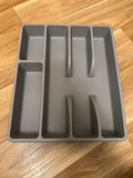IKEA SMÄCKER Cutlery Tray, Gray, 12x10 in, Very Good Condition
