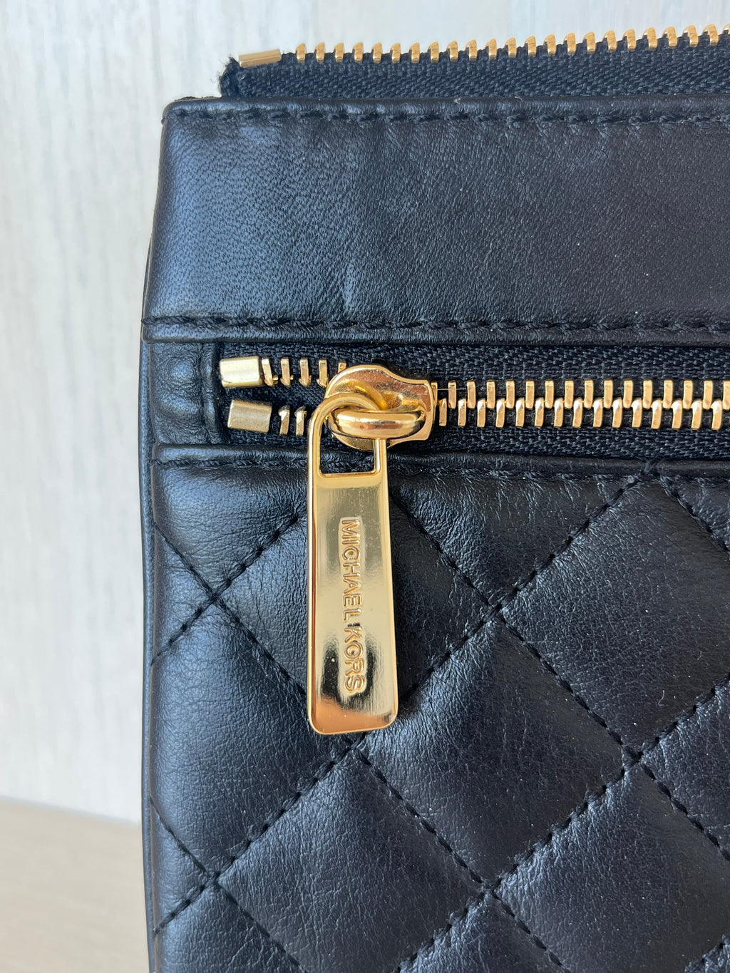 Michael Kors Jet Set Leder Clutch, Schwarz, Medium – Wie Neu