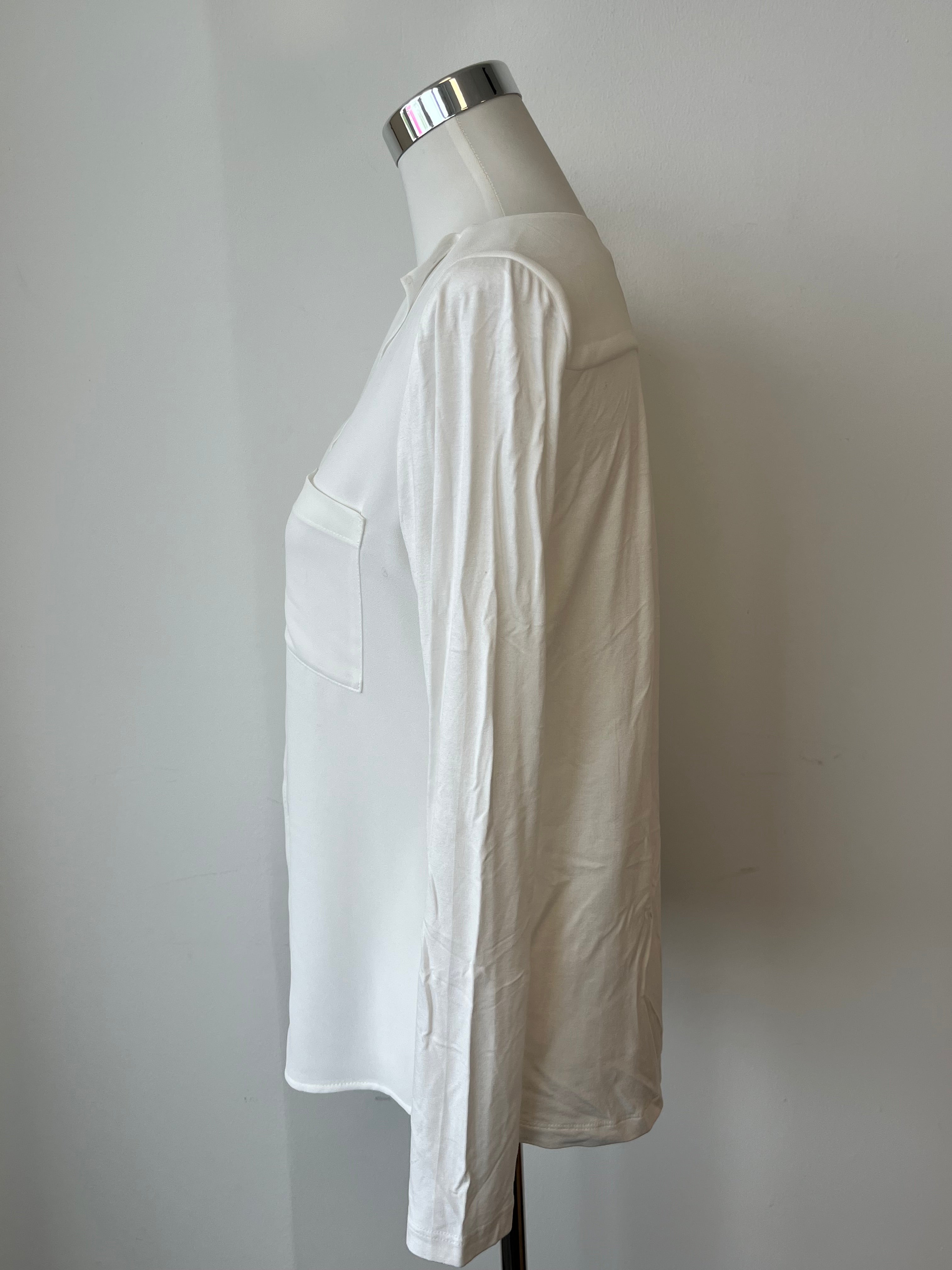 OPUS Blouse, Size 36, Off-White, 2 Chest Pockets, Very Good Condition