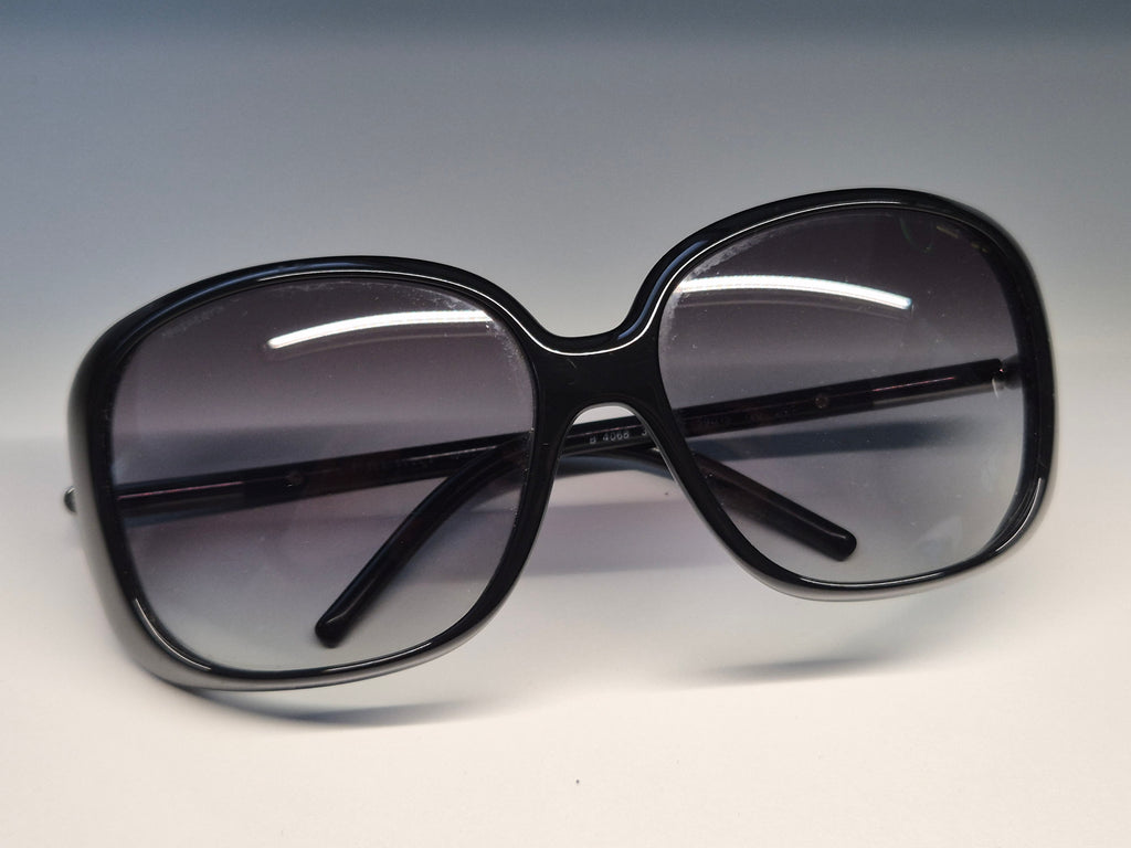 Burberry BE4104 Sunglasses, Black, Gradient Lenses, Acetate, 59-15, Good, Case