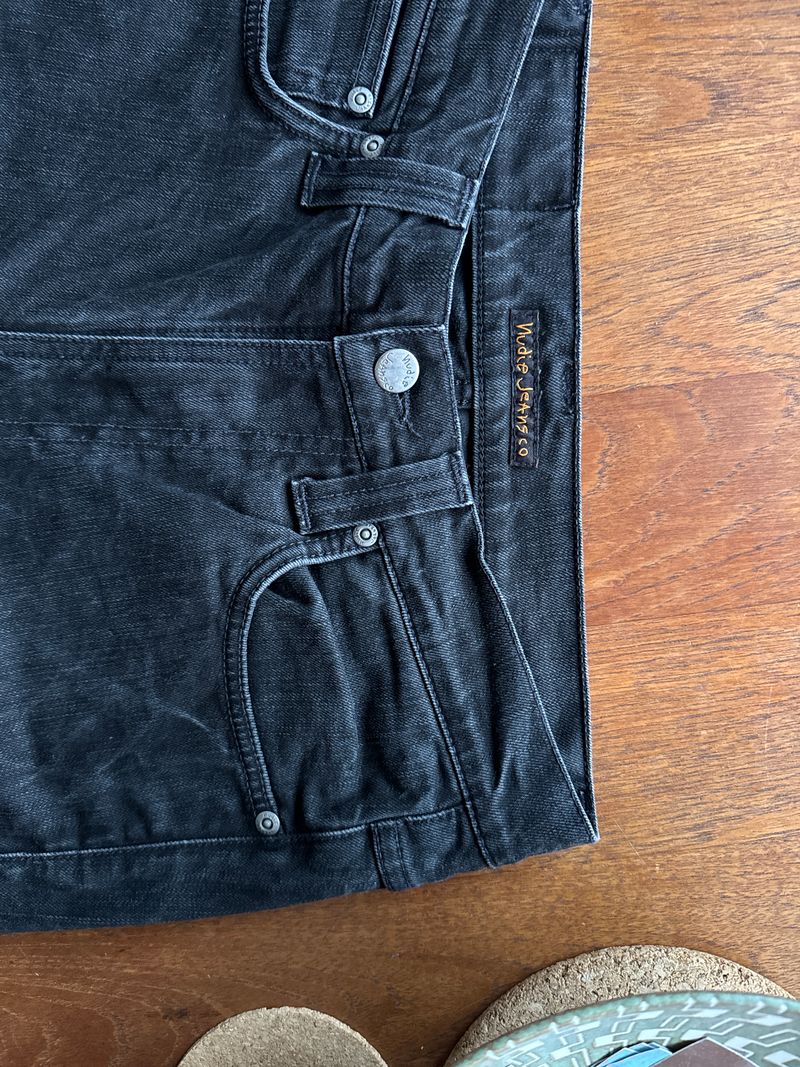 Nudie Jeans Lean Dean Dry Cold Black W30 L32 Organic Denim, Good Condition