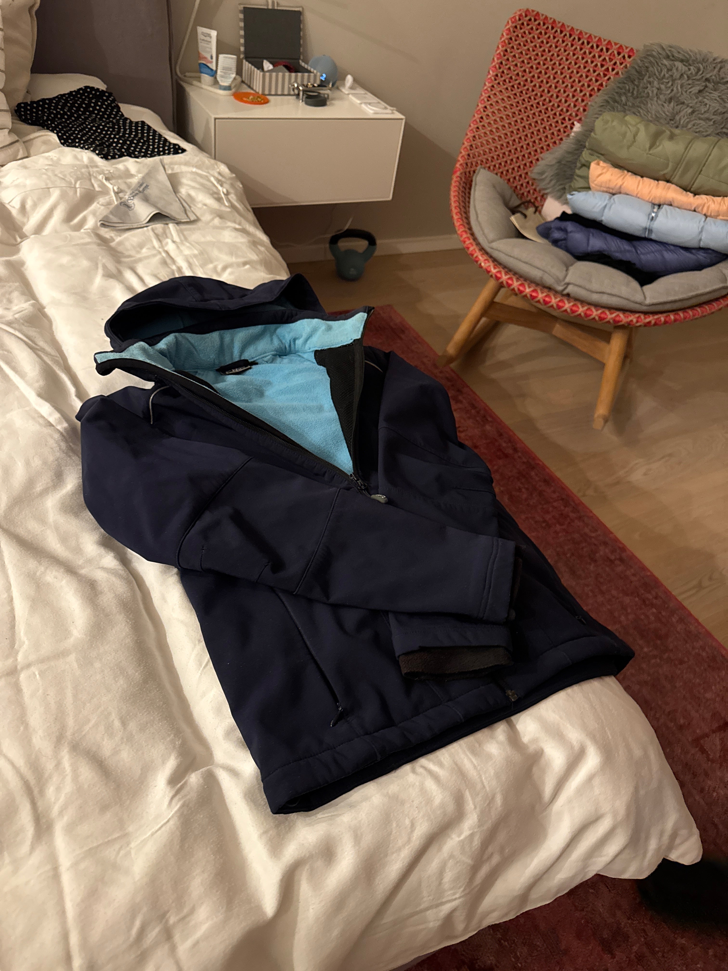 CMP Women’s Softshell Jacket 46 Dark Blue/Turquoise – Very Good