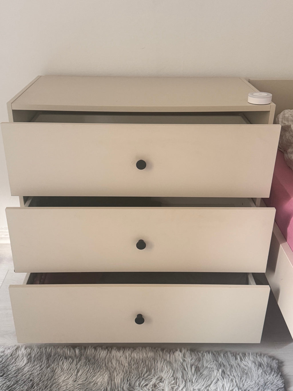 IKEA MALM Chest of 3 Drawers, White, 80x78 cm, Very Good Condition