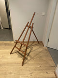 Klappbares A-Frame Staffelei aus Buchenholz, ca. 140 cm, Braun, guter Zustand