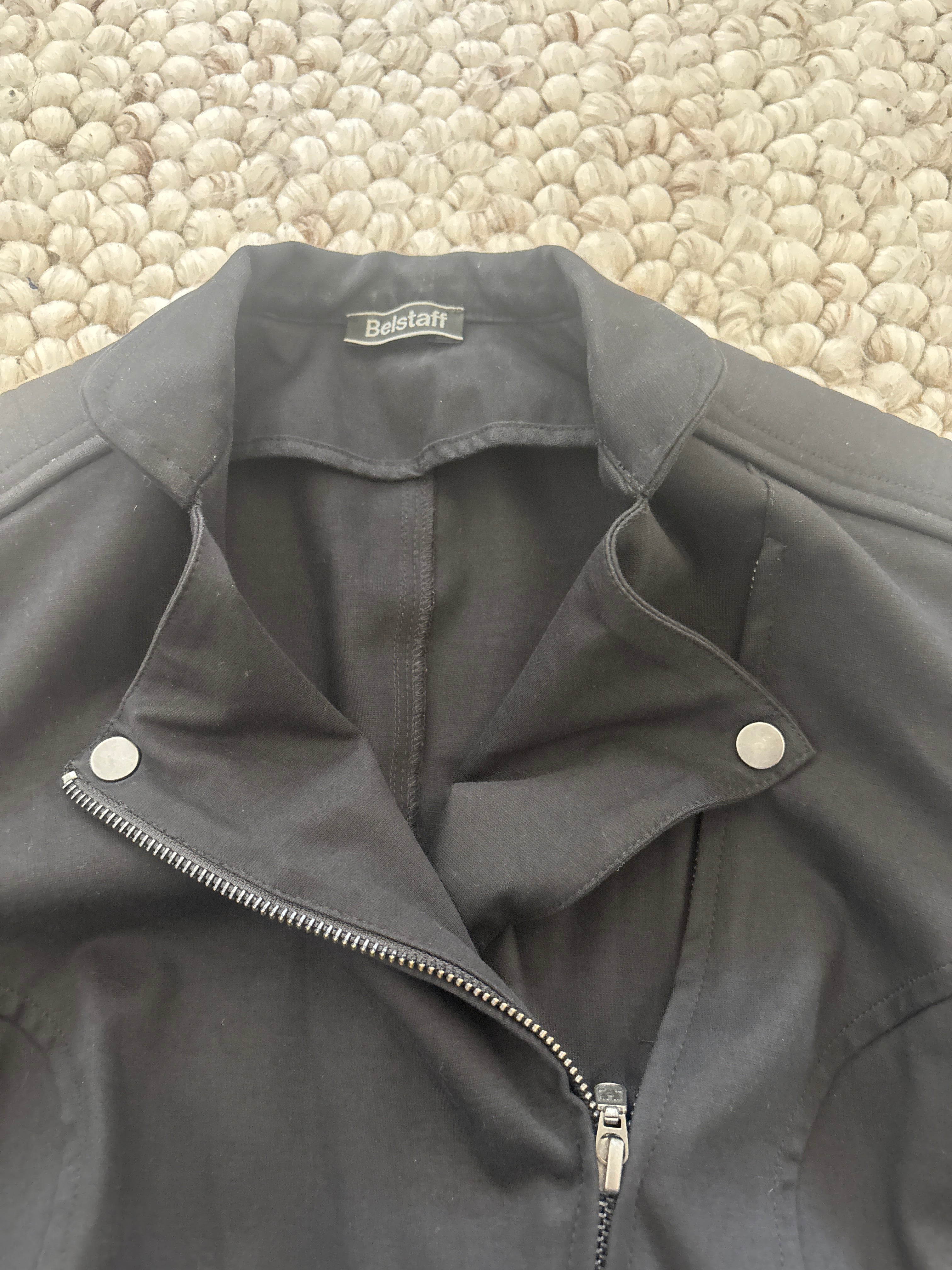 Belstaff Women’s Biker Jacket – Cotton Blend, Black, EU 36, Very Good