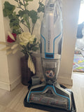 Bissell CrossWave Cordless Max Wet & Dry Vacuum, Silver/Blue, Like New, 116cm