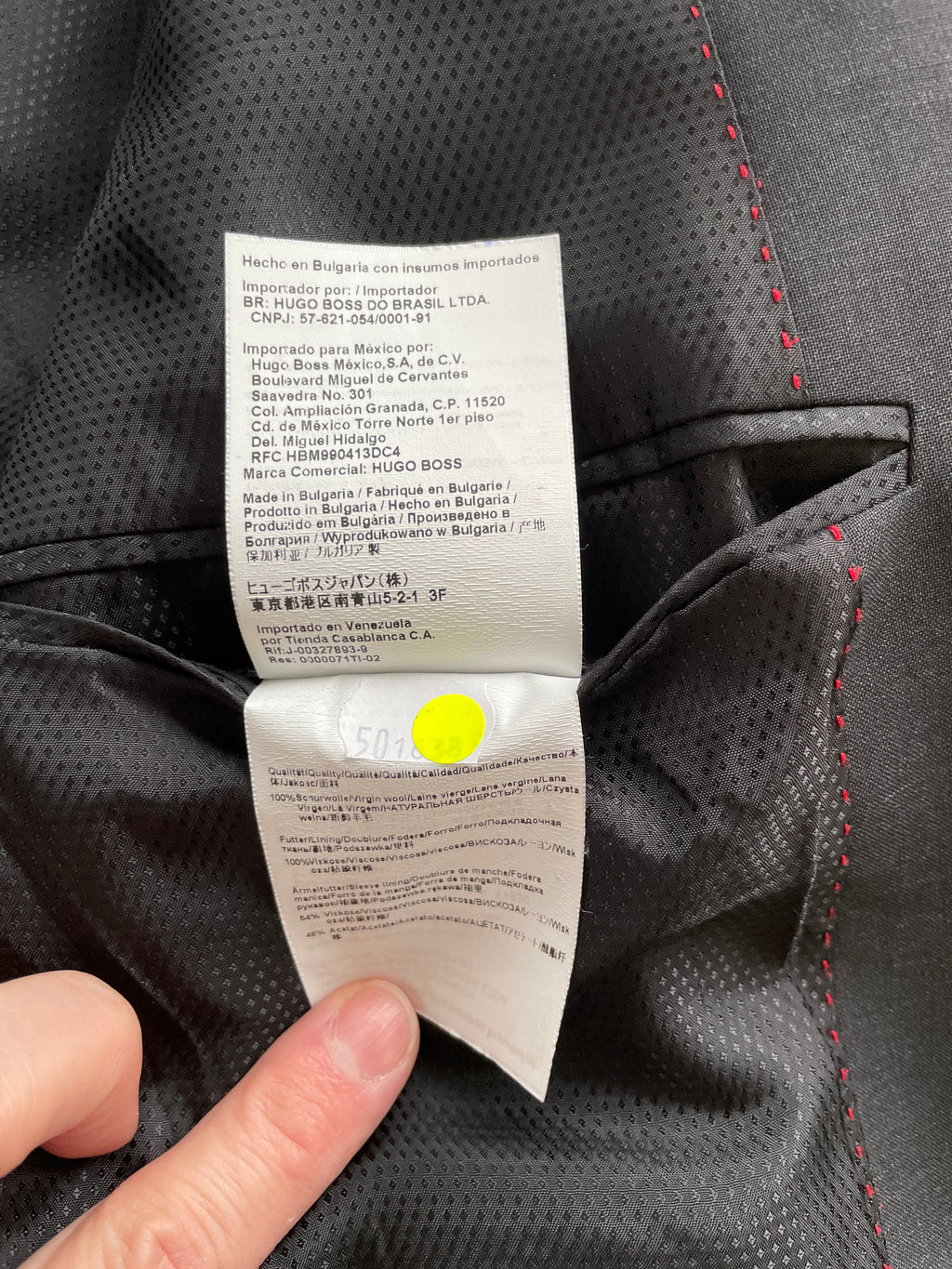 Hugo Boss Anzug Größe 50 Navy 100% Schurwolle – Sehr guter Zustand